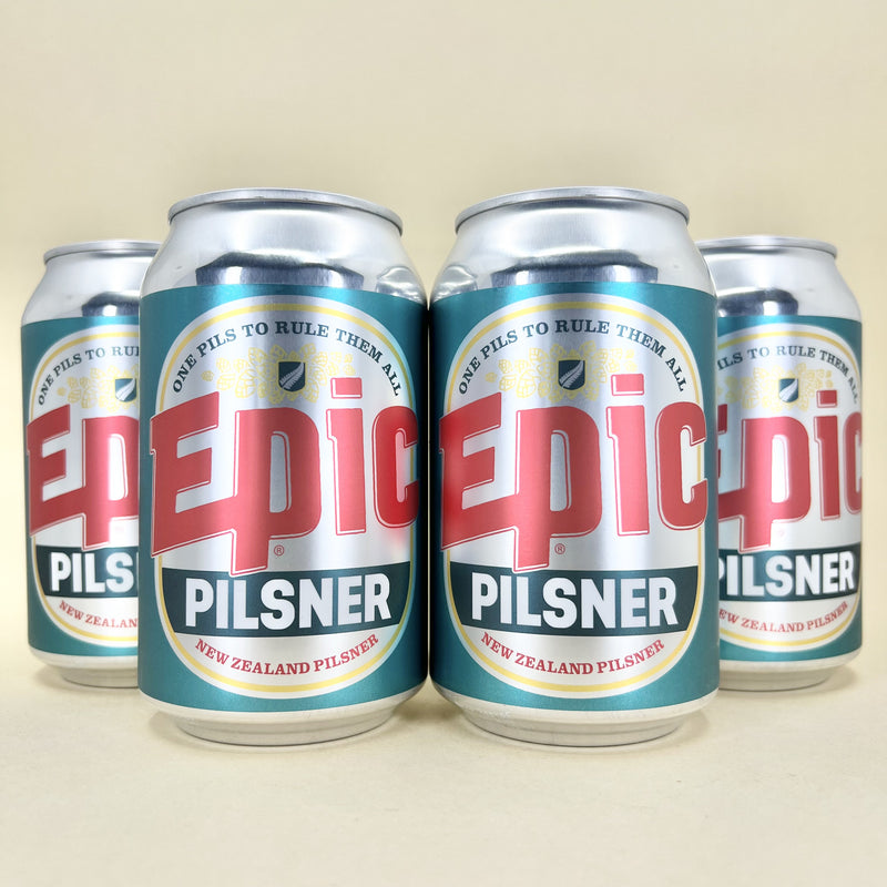 Epic New Zealand Pilsner Can 330ml 4 Pack