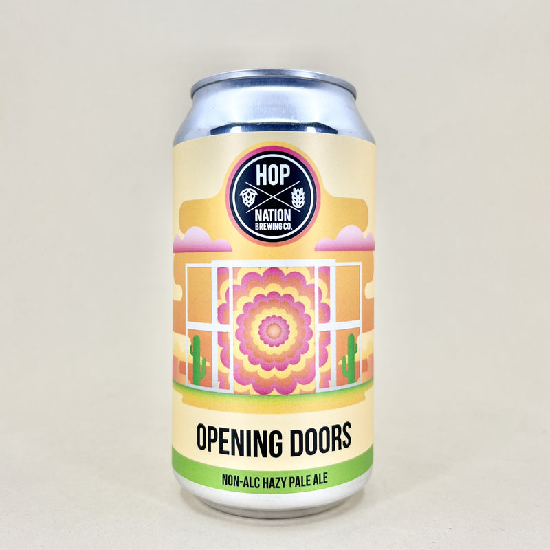 Hop Nation Opening Doors Non-Alcoholic Hazy Pale Can 375ml