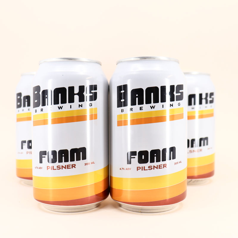 Banks Foam Pilsner Can 355ml 4 Pack