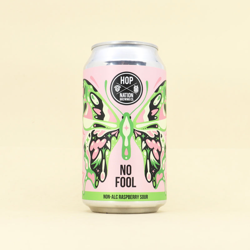 Hop Nation No Fool Non-Alcoholic Raspberry Sour Can 375ml