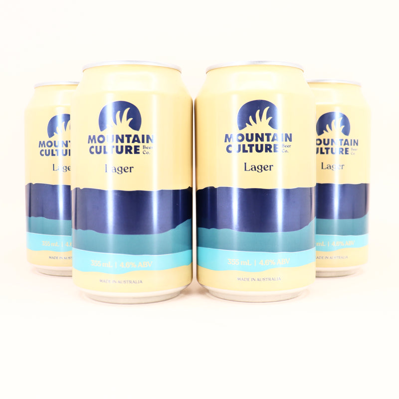 Mountain Culture Lager Can 355ml 4 Pack