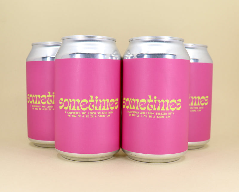 Range Sometimes Raspberry & Lemon Seltzer Can 330ml 4 Pack