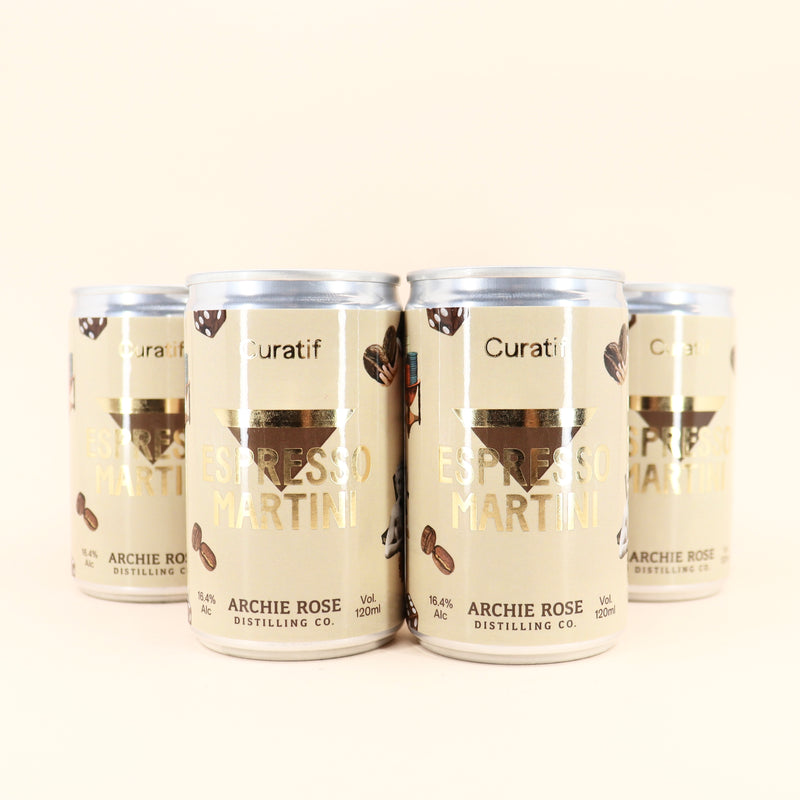 Curatif Archie Rose Espresso Martini Can 120ml 4 Pack