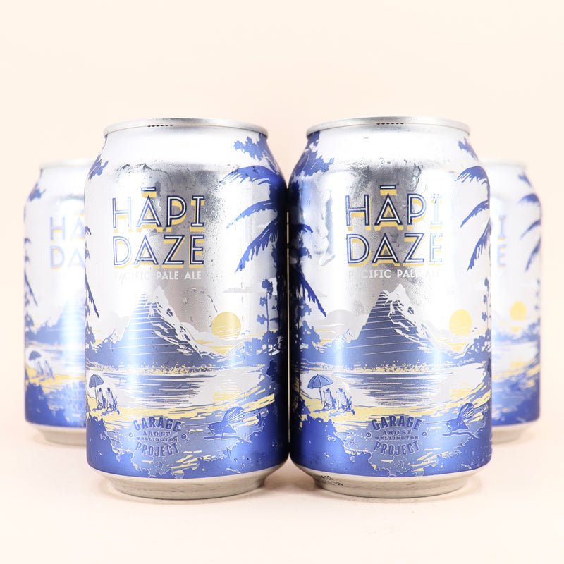 Garage Project Hapi Daze Pacific Pale Can 330ml 4 Pack