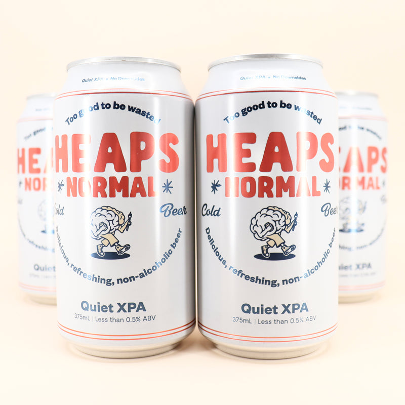 Heaps Normal Quiet XPA Non-Alcoholic Beer Can 375ml 4 Pack