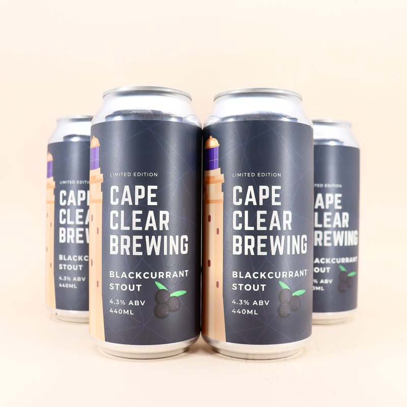 Cape Clear Blackcurrant Nitro Stout Can 440ml 4 Pack